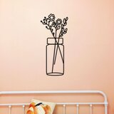 Wallity Zidna dekoracija Cvijet 5, 58x61 cm, 1,5 mm, Crna | Eponuda.ba