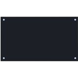 vidaXL kuhinjska zaštita od prskanja crna 70 x 40 cm kaljeno staklo | shoptok.hr