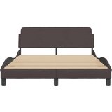  Okvir za krevet Dover tamnosmeđi 140 x 190 cm od tkanine | shoptok.hr