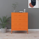 vidaXL Predalnik oranžna 80x35x101,5 cm jeklo Cene
