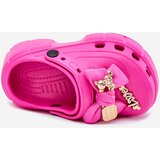 Boto Girls Kids Foam Slippers With Bow And Decorations Fuchsia Selvana | Shoptok.si