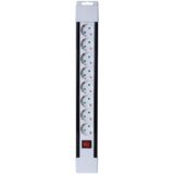 Home Produžni kabl, 8 utičnica, prekidač, 1, 0mm², 2 met - PNV 08K/WH, Bijeli Cijene