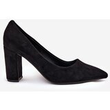 Boto Eco Suede Heels On A Heel Black Ellinoria | Shoptok.si