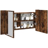 Furnova LED kopalniška omarica z ogledalom dim. hrast 90x12x45 akril, (21947257) Cene