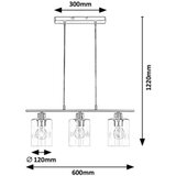 Rabalux miroslaw, staklo zidna lampa, E27 3x max 40W dedgemj | Eponuda.com