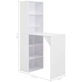 Barska barski stol s ormarićem bijeli 115 x 59 x 200 cm | shoptok.hr