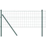 vidaXL Ogrodje s stebri Zelena 0.8 x 25 m Jeklo, (5000094337) | Shoptok.si