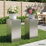  Stalak za biljke 2 pcs Srebrna 30 x 30 x 60 cm Čelik | shoptok.hr