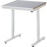 RAU Delovna miza z električno nastavitvijo višine, jeklena obloga, nosilnost 150 kg, ŠxG 750 x 800 mm | Shoptok.si