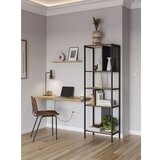 Marckeric Črn/v naravni barvi regal v hrastovem dekorju 58x175 cm Alabama – | Shoptok.si