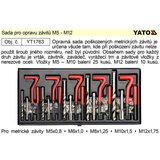 Yato Komplet za popravilo navojev M5 - M12 YT-1763, (20687513) | Shoptok.si