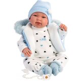 Llorens Llorens: Tino 44cm velika jokajoča lutka fantka v modri jopici s kapuco | Shoptok.si