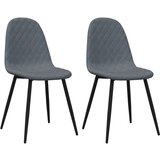 The Living Store Jedilni stoli 2 kosa temno siv žamet - Jedilni Stol, (21420204) | Shoptok.si