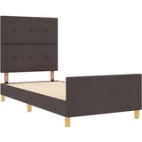  Krevetna konstrukcija Tamno smeđa 90x190 cm Tkanina | shoptok.hr