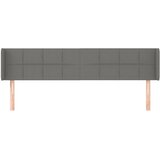  Uzglavlje s ušima tamnosivo 203x16x78/88 cm od tkanine | shoptok.hr