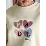 DStreet Bluza damske oversiz z sercami MADELIN jasnozielona | Shoptok.si