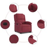  Električni naslonjač na podizanje od tkanine boja vina | shoptok.hr