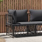 vidaXL Kutna vrtna sofa od tkane tkanine s jastucima antracit Cijene