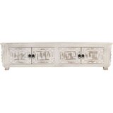 vidaXL TV omarica bela 140x30x35 cm trden mangov les | Shoptok.si
