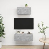 vidaXL Komplet TV omaric 2-delni betonsko siva iverna plošča, (20733947) Cene
