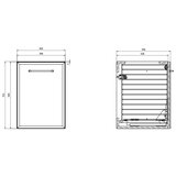 Cersanit S1022-011 - Viseći kupatilski ormarić sa košem za veš MILLE 40x45 cm beli | Eponuda.com