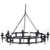 Elstead Lighting Elstead Saxon Lestenec z 8 lučmi, črne barve, E14, (22099741) | Shoptok.si