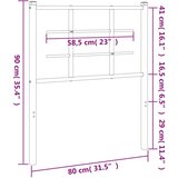  Kovinsko posteljno vzglavje črno 75 cm, (21142891) | Shoptok.si