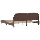  Okvir za krevet s uzglavljem smeđi 200x200 cm od umjetne kože | shoptok.hr