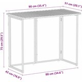 Sklopivi vrtni stol smeđi 90x51x75 cm poliratan | shoptok.hr