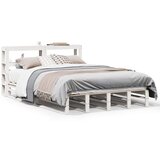 Maison Chic Posteljni okvir - Dvoposteljna postelja - Zakonska postelja brez vzmetnice bel 150x200 cm trdna borovina-J11502, (21767413) | Shoptok.si