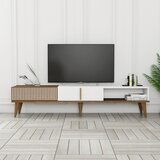 Hanah home Milan Alt - Walnut, White WalnutWhite TV Stand | ePonuda.com