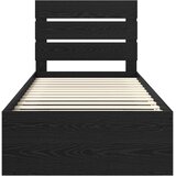  Krevetna konstrukcija Crna 90 x 200 cm Čvrsto borovo drvo | shoptok.hr