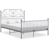 Maison Chic Posteljni okvir - Dvoposteljna postelja - Zakonska postelja siv kovinski 160x200 cm-J5464, (21766406) | Shoptok.si