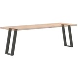  Noge za konzolno mizico v obliki črke U 2 kosa antracitne 38 x (72-73) cm jeklo, (22123979) | Shoptok.si