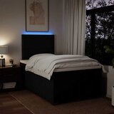  Krevet s oprugama i madracem crni 120 x 200cm od tkanine | shoptok.hr
