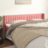  Uzglavlje s ušima ružičasto 203x16x78/88 cm baršunasto | shoptok.hr