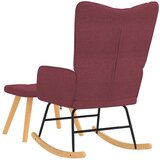  Stolica za ljuljanje s osloncem za noge boja vina od tkanine | shoptok.hr