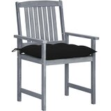 Maison Chic Vrtni stoli - Stol za vrt z blazinami 4 kosi sivi trden akacijev les JS2286, (21876767) | Shoptok.si