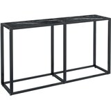 vidaXL Konzolni stol boja crnog mramora 140x35x75,5 cm kaljeno staklo | shoptok.hr
