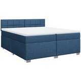 vidaXL Krevet s oprugama i madracem plavi 200 x 200 cm od tkanine | shoptok.hr