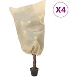 vidaXL Prevleka za rastline iz flisa z zadrgo 4 kosi 70 g/m&sup2; 0,8x0,8 m cene