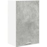 vidaXL Viseča omarica s polico Riga Beton sivo in bela 50 x 31 x 80 cm | Shoptok.si