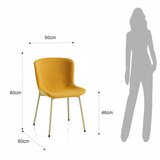 Tomasucci Oker rumeni jedilni stoli v kompletu 2 ks Snug – | Shoptok.si