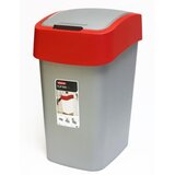 Curver Koš za smeti Flip, 45 l, rdeče/srebrn | Shoptok.si