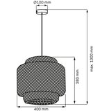  Visilica na sajli BERTA 1xE27/20W/230V, prečnik 40 cm, bambus | Eponuda.com