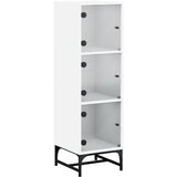  Visoka komoda sa staklenim vratima bijela 35 x 37 x 120 cm | Eponuda.ba