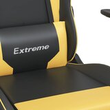  Masažna igraća stolica s osloncem crno-zlatna od umjetne kože | shoptok.hr