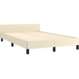  Okvir za krevet s uzglavljem krem 120x200 cm od umjetne kože | Shoptok.si