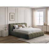 Bobochic Paris Zelena oblazinjena zakonska postelja s prostorom za shranjevanje z letvenim dnom 160x200 cm Denali – | Shoptok.si
