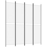 Sobna pregrada s 4 panela bijela 200 x 220 cm od tkanine | shoptok.hr